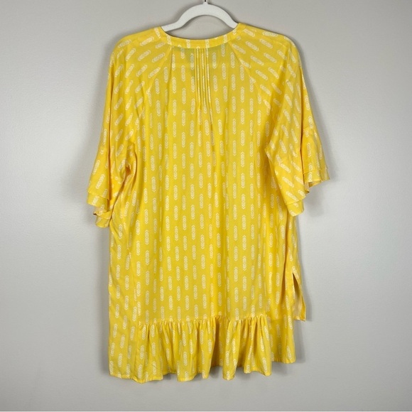 Matilda Jane Womens Medium Blouse Golden Hour Top Yellow Tunic Shirt Aztec NWT - Picture 3 of 9